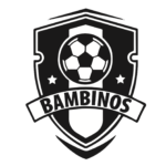 The Bambinos Logo consists of a 3 stripped shield with a soccer ball in the middle and the team's name across the center. Bambinos is one of the internal league teams.