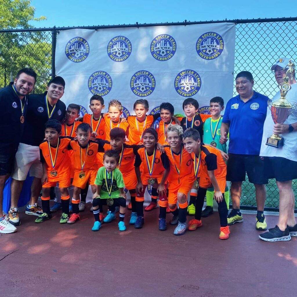 Select Team (Travel Team) celebrating their first-place victory at a local tournament
